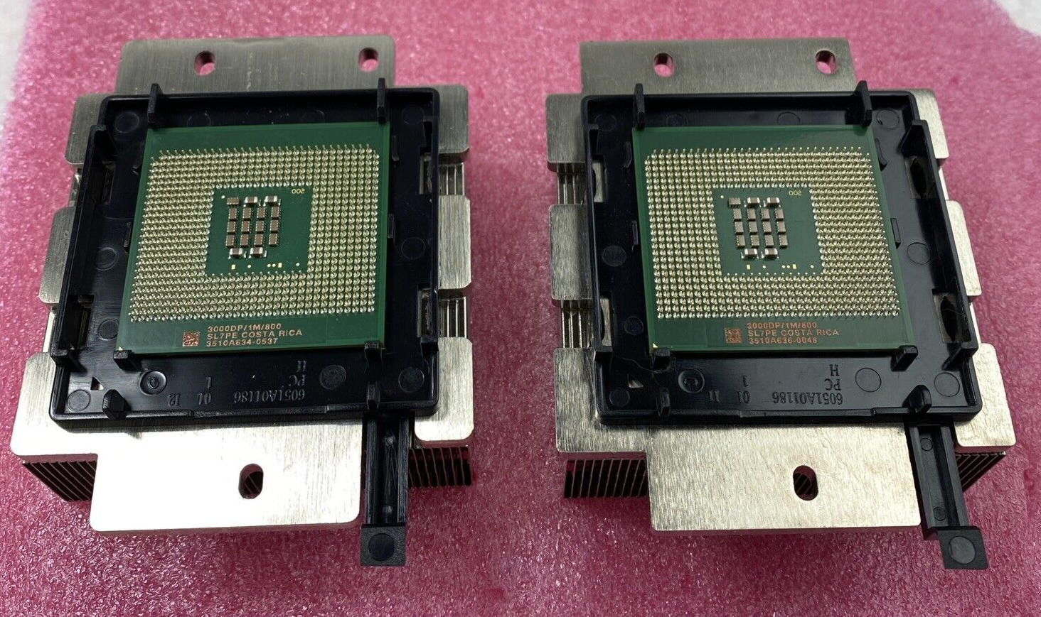 Intel SL7PE Xeon 3GHz/2m + HP Proliant DL360 G4 Heatsink 349931-104 (Lot of 2)