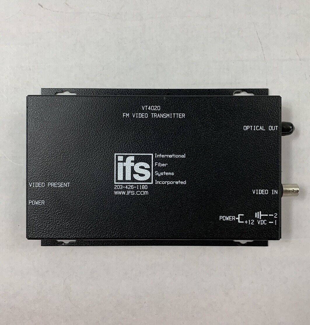 GE IFS Security FM Video Transmitter VT4020 International Fiber Systems