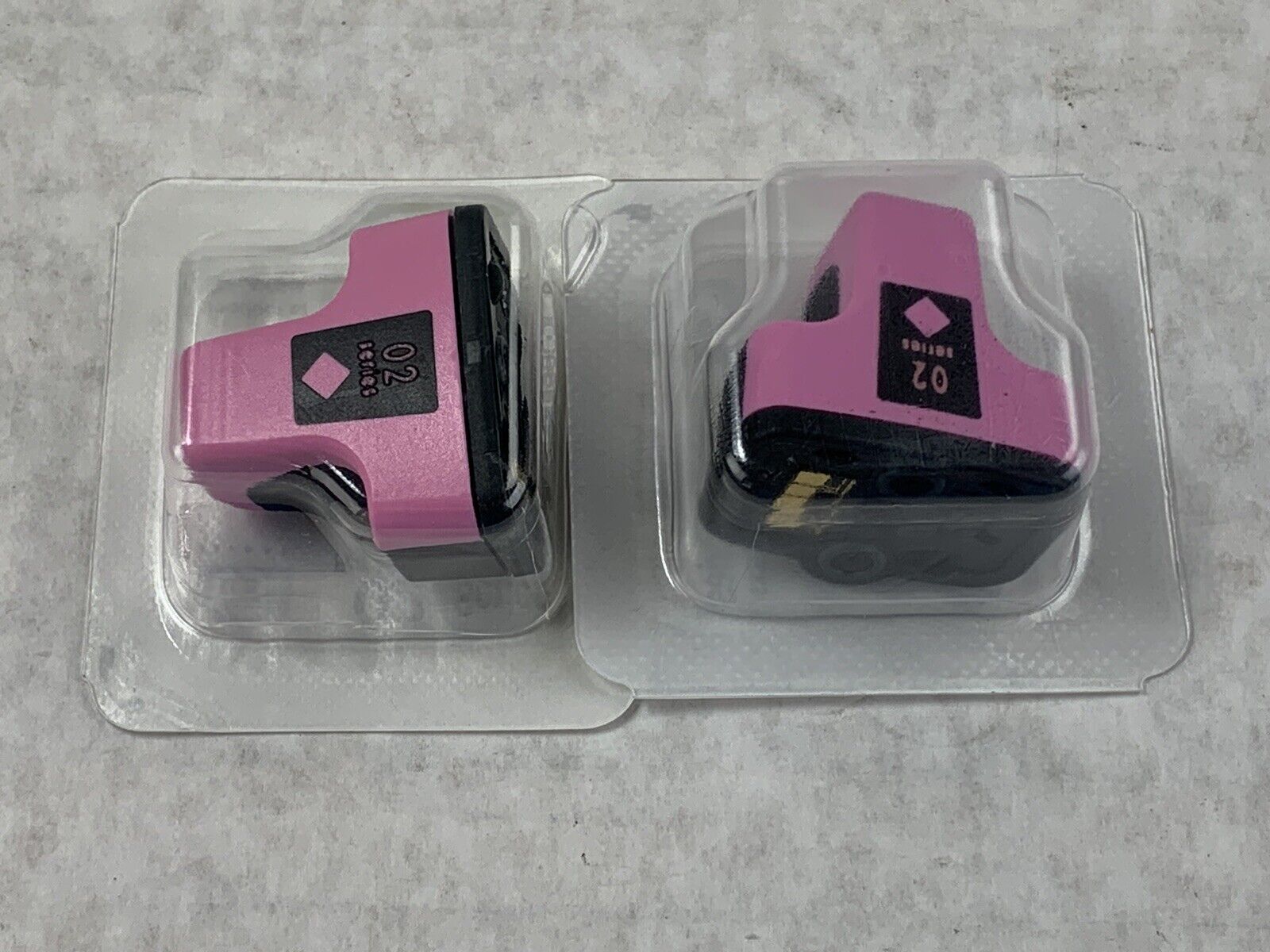 Lot(2) HP PhotoSmart Light Magenta Pink 02 Ink Cartridge NIB Genuine CB284W