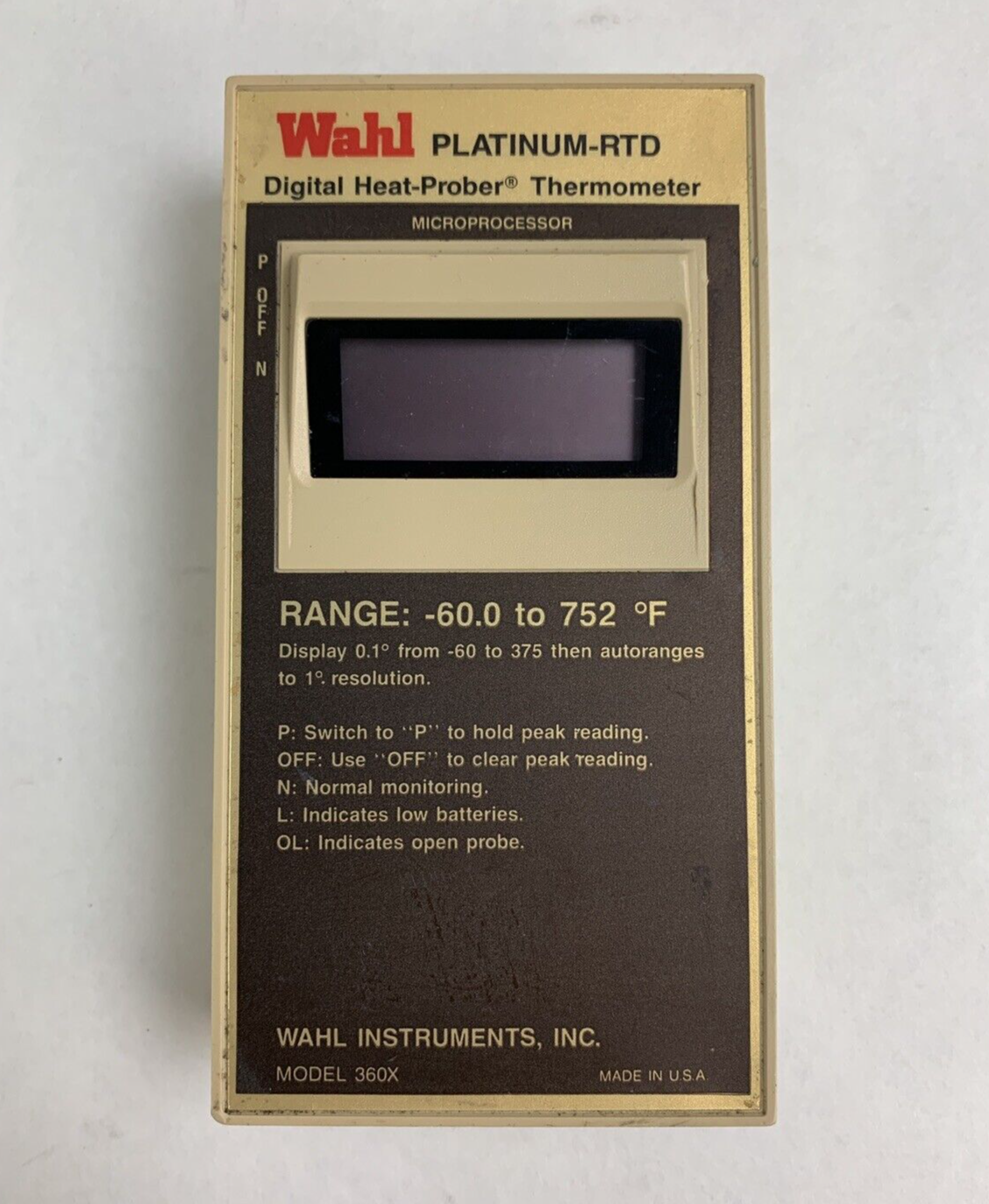 Wahl 360X Microprocessor Circuit Heat-Prober Thermometer Power Tested