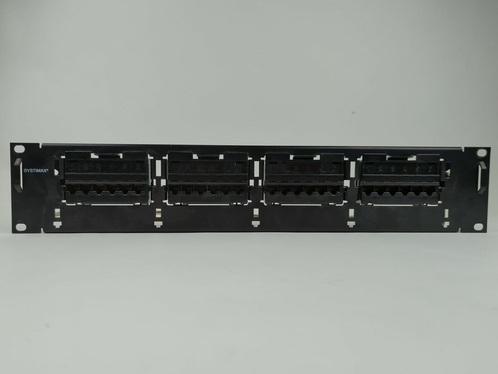 SYSTEMAX 19" Cabinet Rack Pass-Through 24 port RJ45 Patch Panel