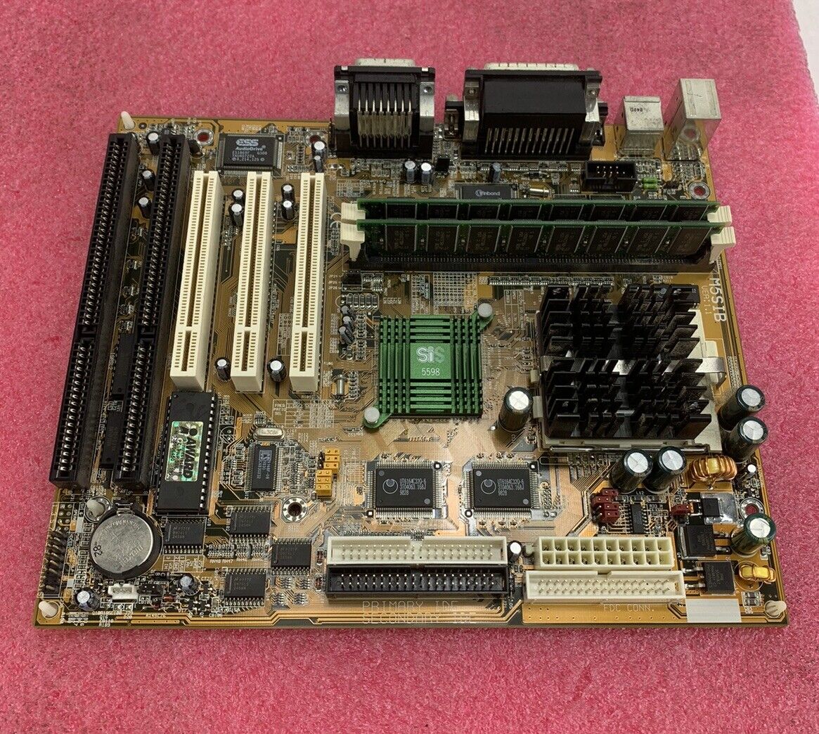 SIS M5SIB Motherboard AMD-K6 3D 300MHz 60MB RAM 2x ISA w/Shield