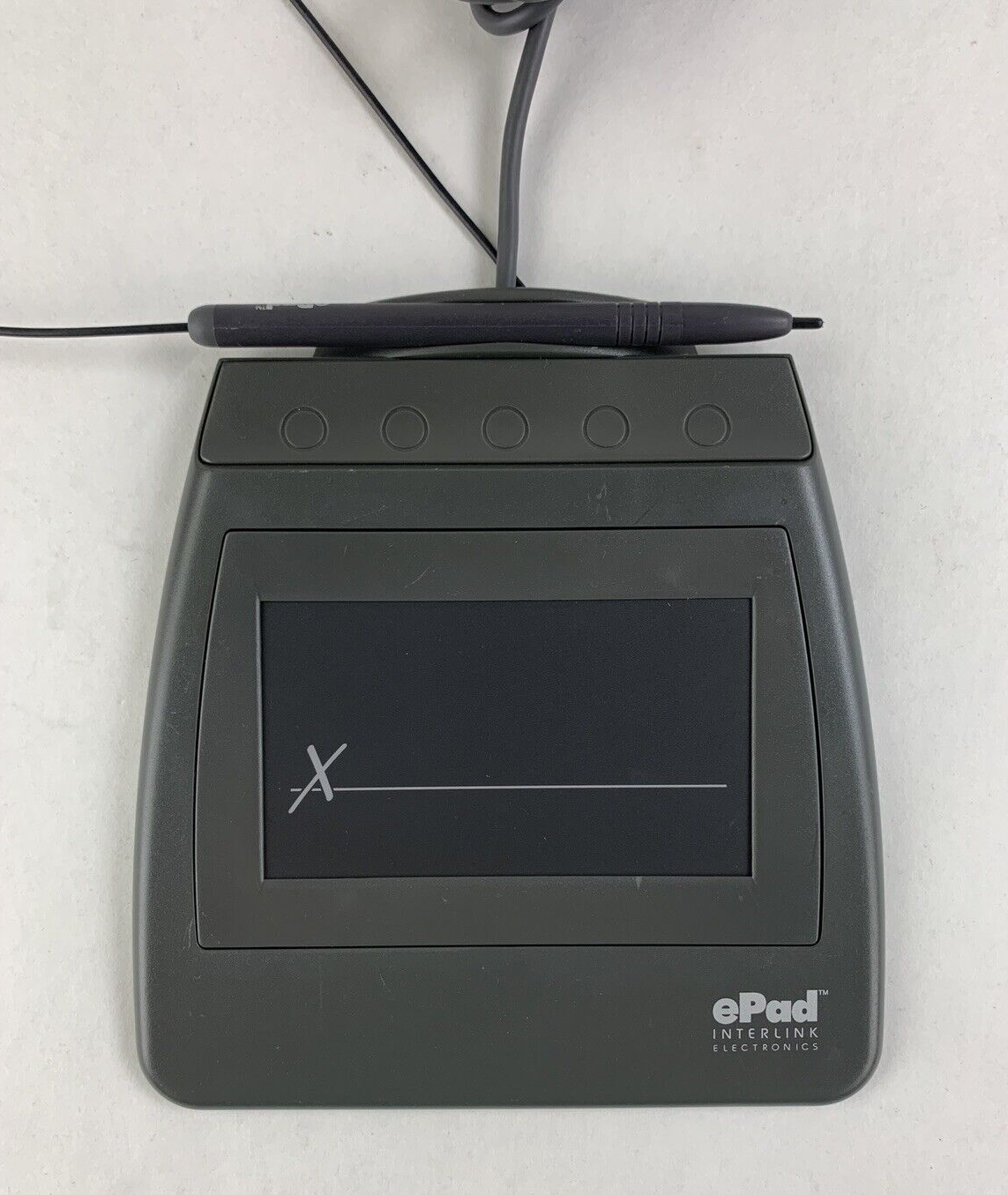 Interlink ePad ePadLink 146692 Signature Capture Pad Tested w/ Cord and Stylus