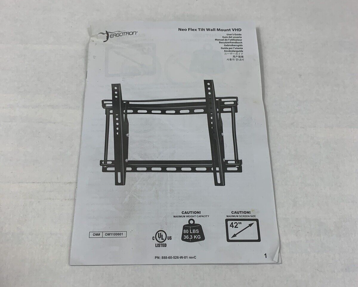 Ergotron Neo Flex Tilting TV Wall Mount