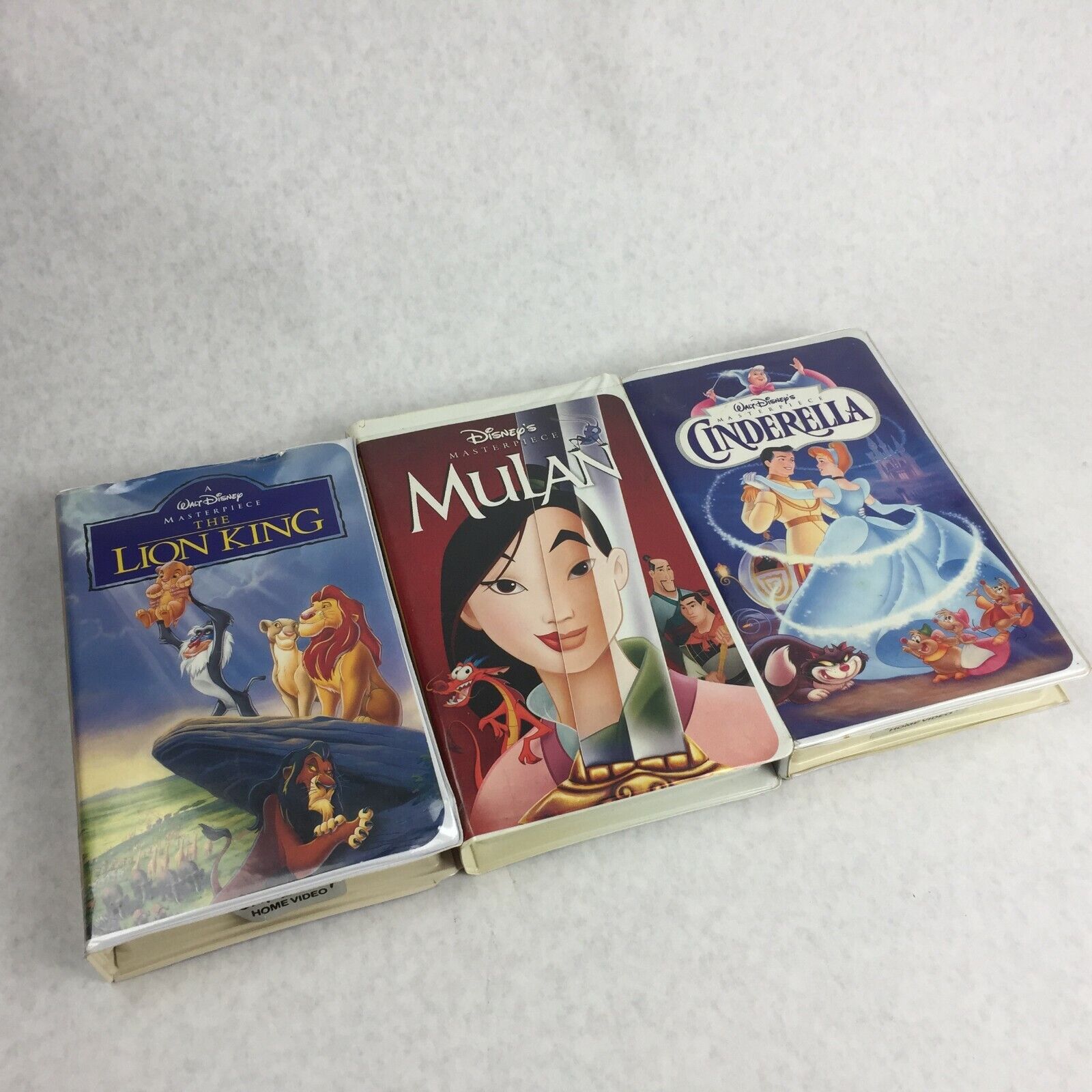 A Walt Disney Masterpiece Lion King Mulan Cinderella VHS Family Classic Movies