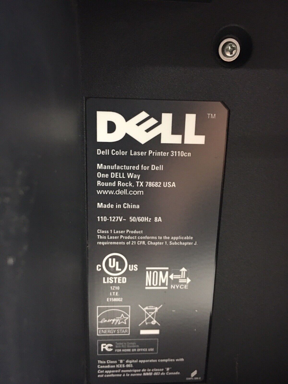 Dell Color Laser Printer 3110cn Workgroup Laser Printer 74K Prints Tested