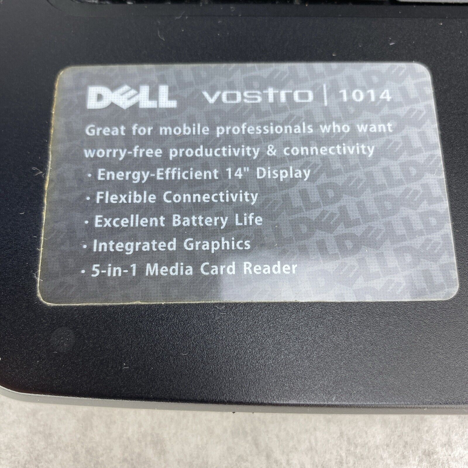 Dell Vostro 1014 14" Intel Core 2 Duo T6670 2.20GHz 2GB RAM No HDD OS AC Adapter