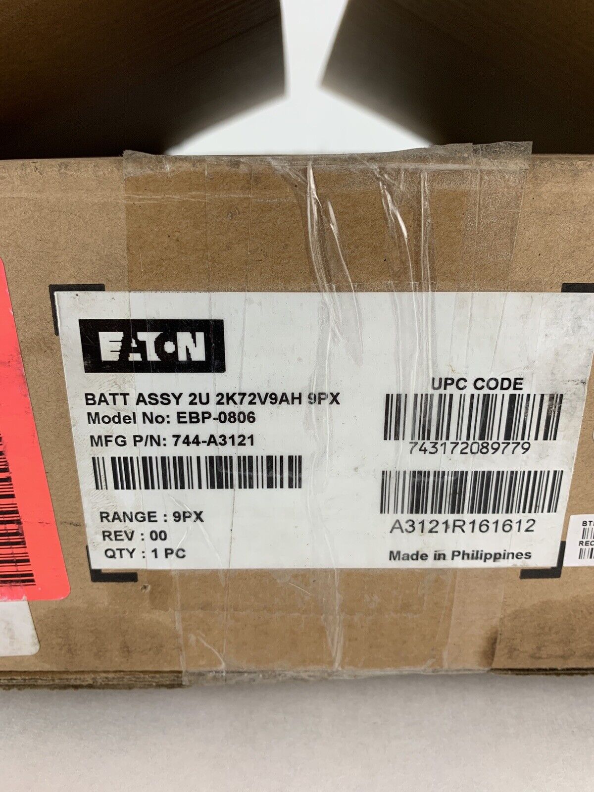 Eaton 744-A3121 Replacement Battery Pack Box Opened MFG 4/2024 Recharge 1/2025