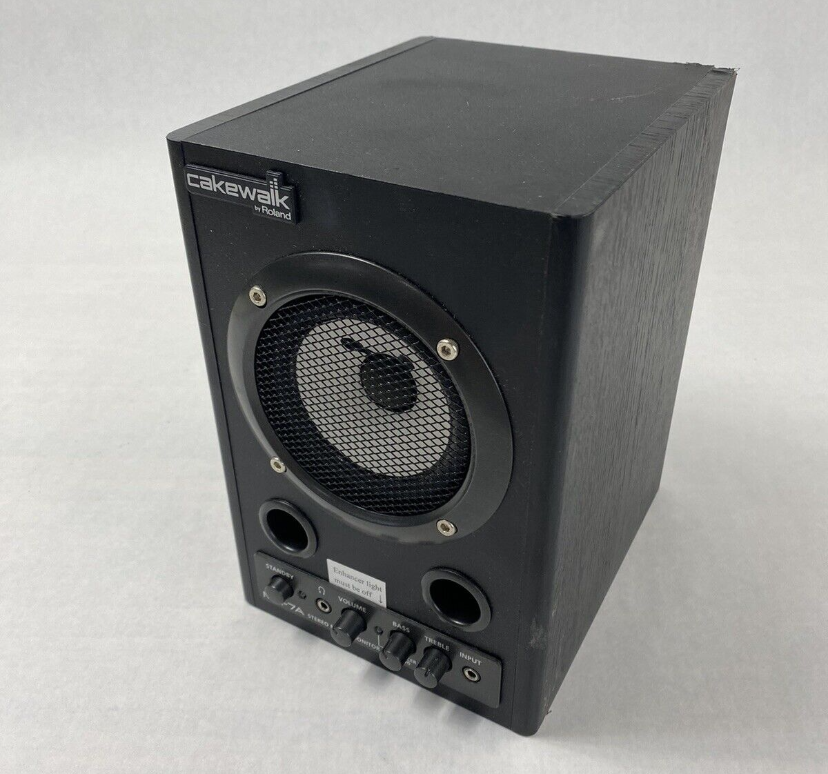 Cakewalk MA-7ABKCW Stereo Micro Monitor Single Speaker No Power Cord Tested