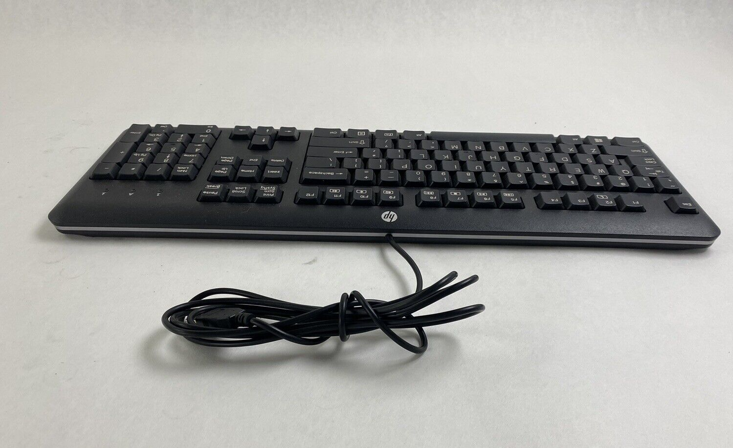 HP Model SK-2025 HP P/N: 672647-003 USB Wired Keyboard Tested