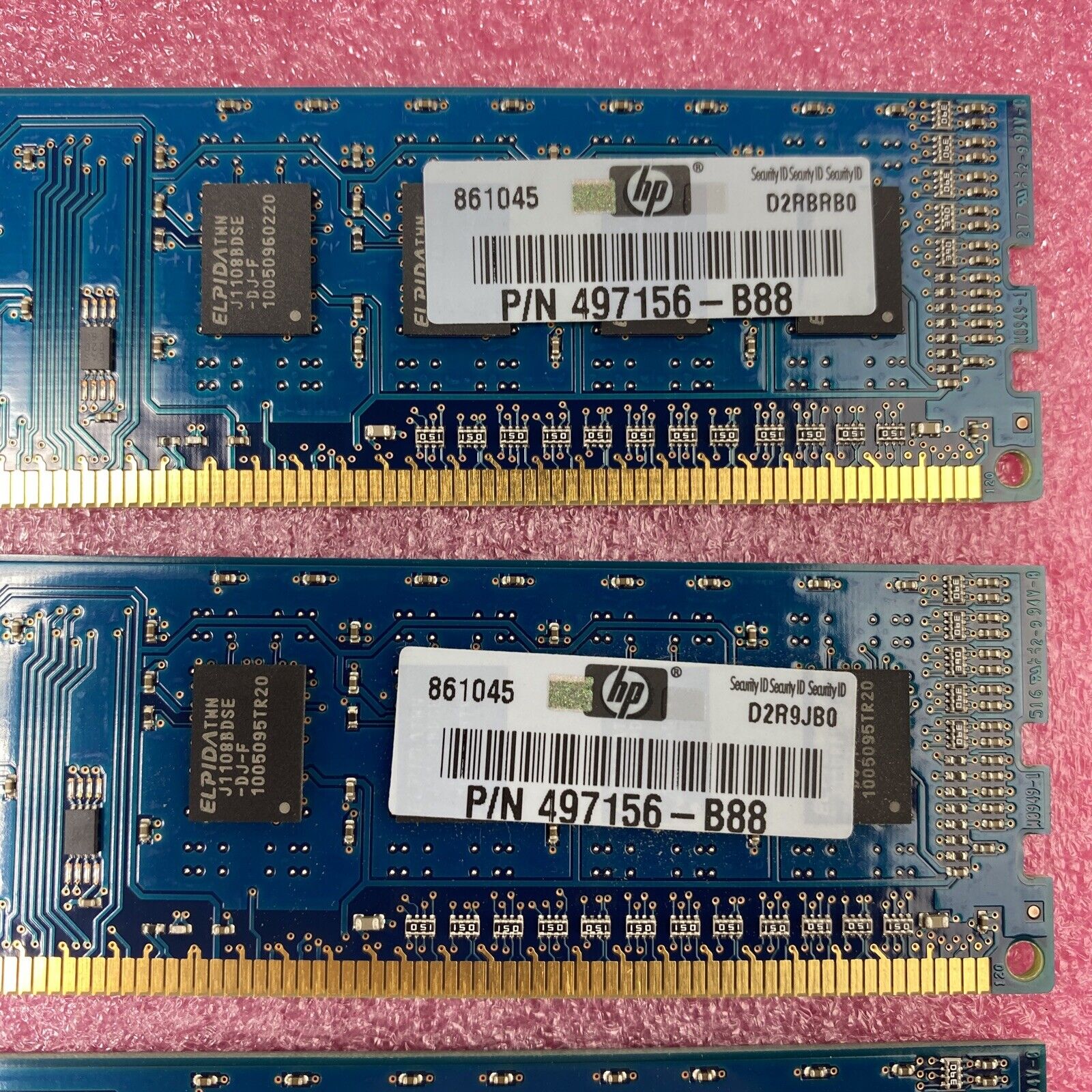 Lot( 10 ) 1GB Elpida EBJ10UE8BDF0-DJ-F 1Rx8 PC3-10600U-9-10-A0 RAM 497156-B88