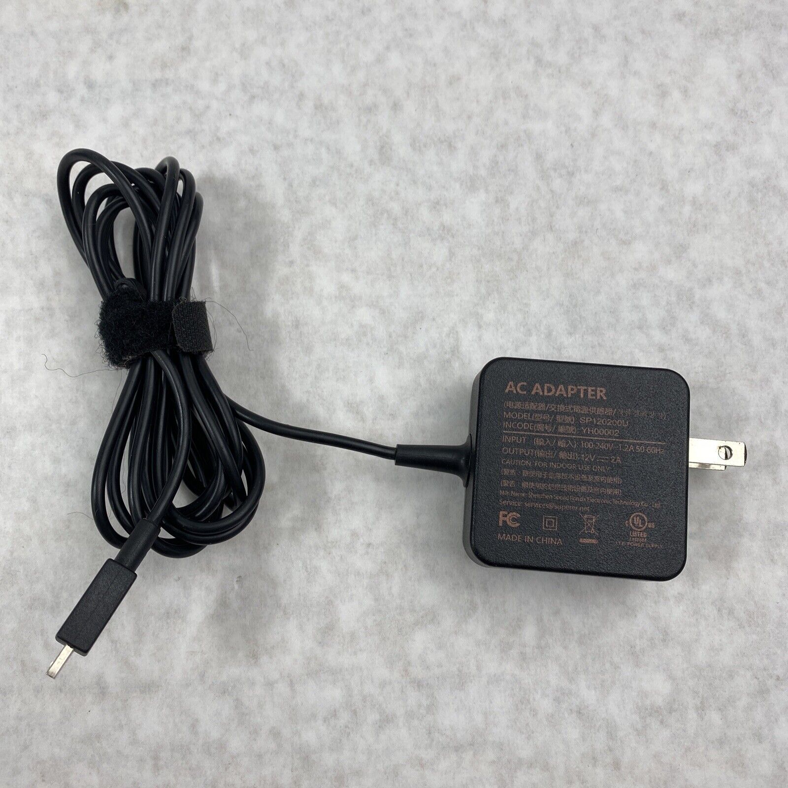 Superer AC Adapter SP120200U YH00002 12V 2A Square Tip (Lot of 2)