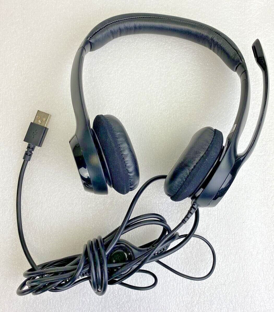 Logitech Wired USB Headset W/ Microphone and Volume Control (Lot of 2)