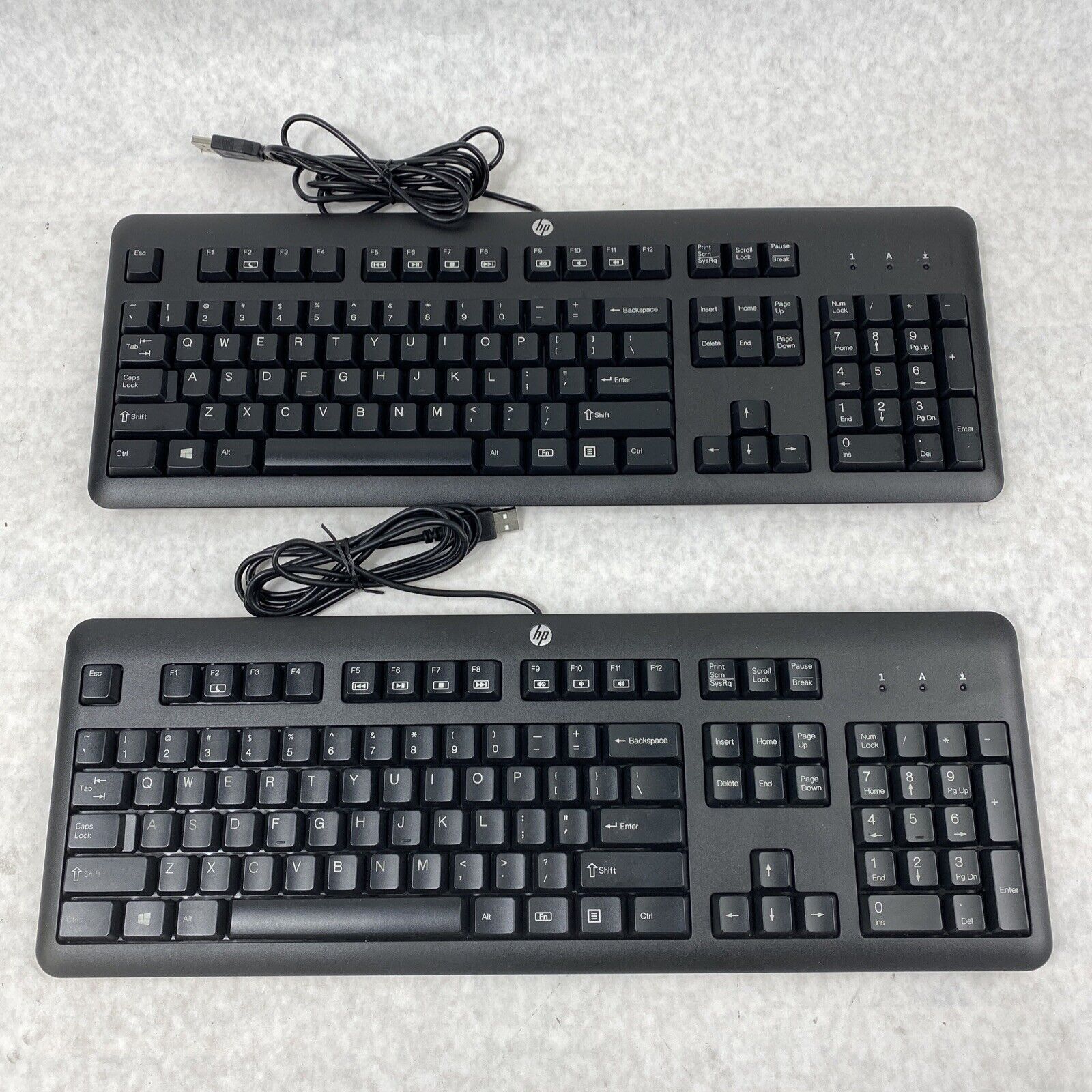 Lot ( 2 ) HP 672647-003 USB Desktop Office Keyboard KU-1156 KB57211 724720-001