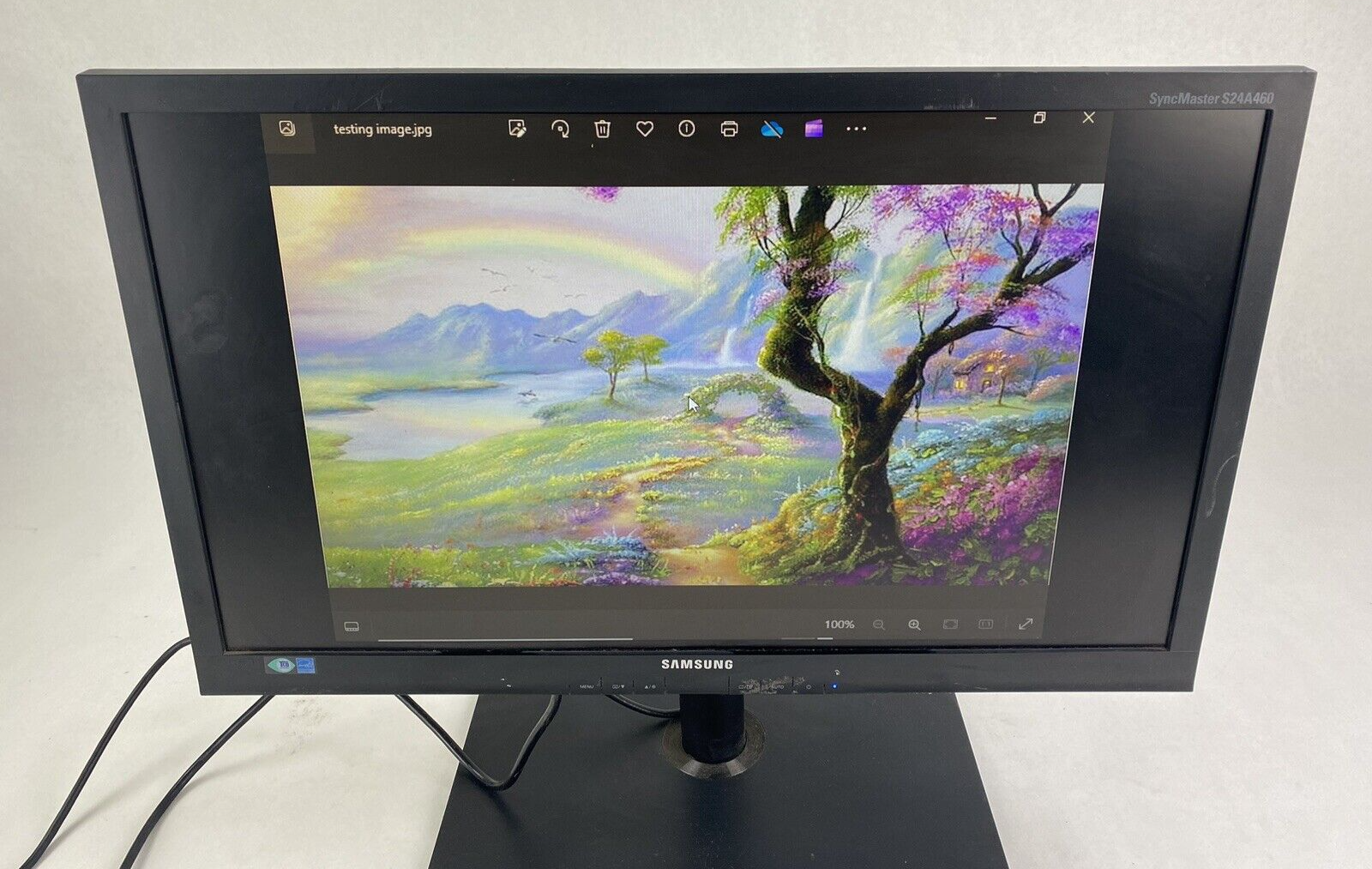 Samsung SyncMaster S24A460 24" FHD LCD Widescreen Monitor No Power Cord Tested