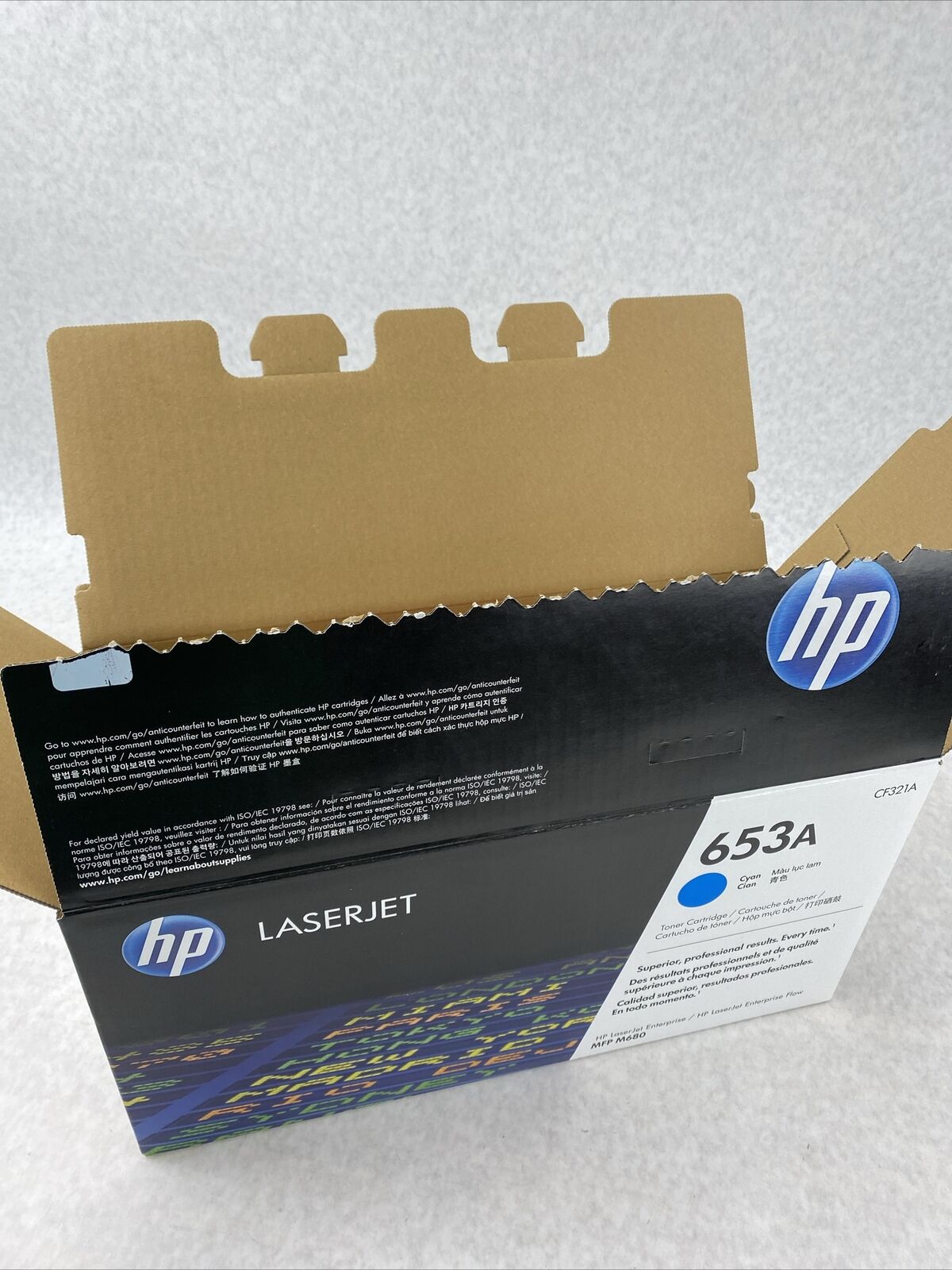 HP CF321A 653A Cyan Toner Cartridge FACTORY SEALED Genuine OEM 2023