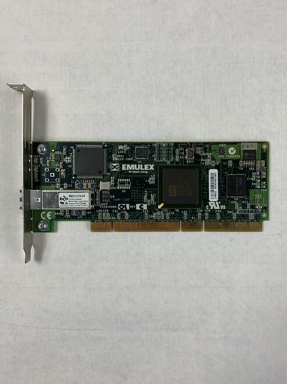 HP 2GB PCI-x FC LP9802 Network Adapter 336070-001 FC1010489-01 Emulex Cards