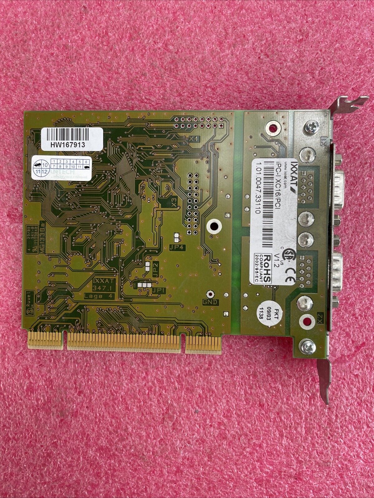 IXXAT Lage 1 MG1338a iPC XC16/PCI V1.2 Communication Card