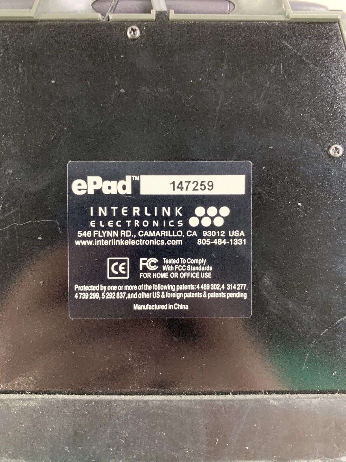 Interlink ePad ePadLink 146692 Signature Capture Pad Tested w/ Cord and Stylus