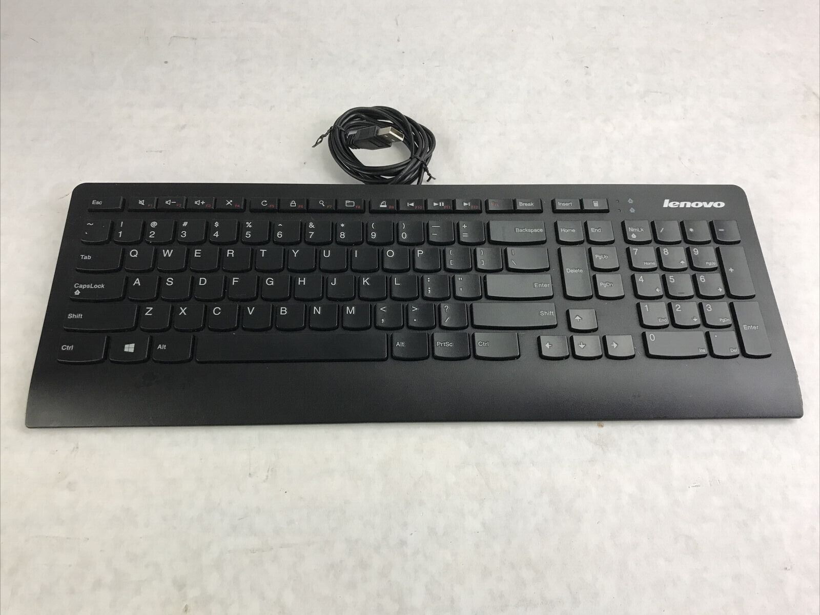 Lenovo KU-0989 Black Wired USB Desktop E8H-KU-0989 Computer Keyboard 54Y9489