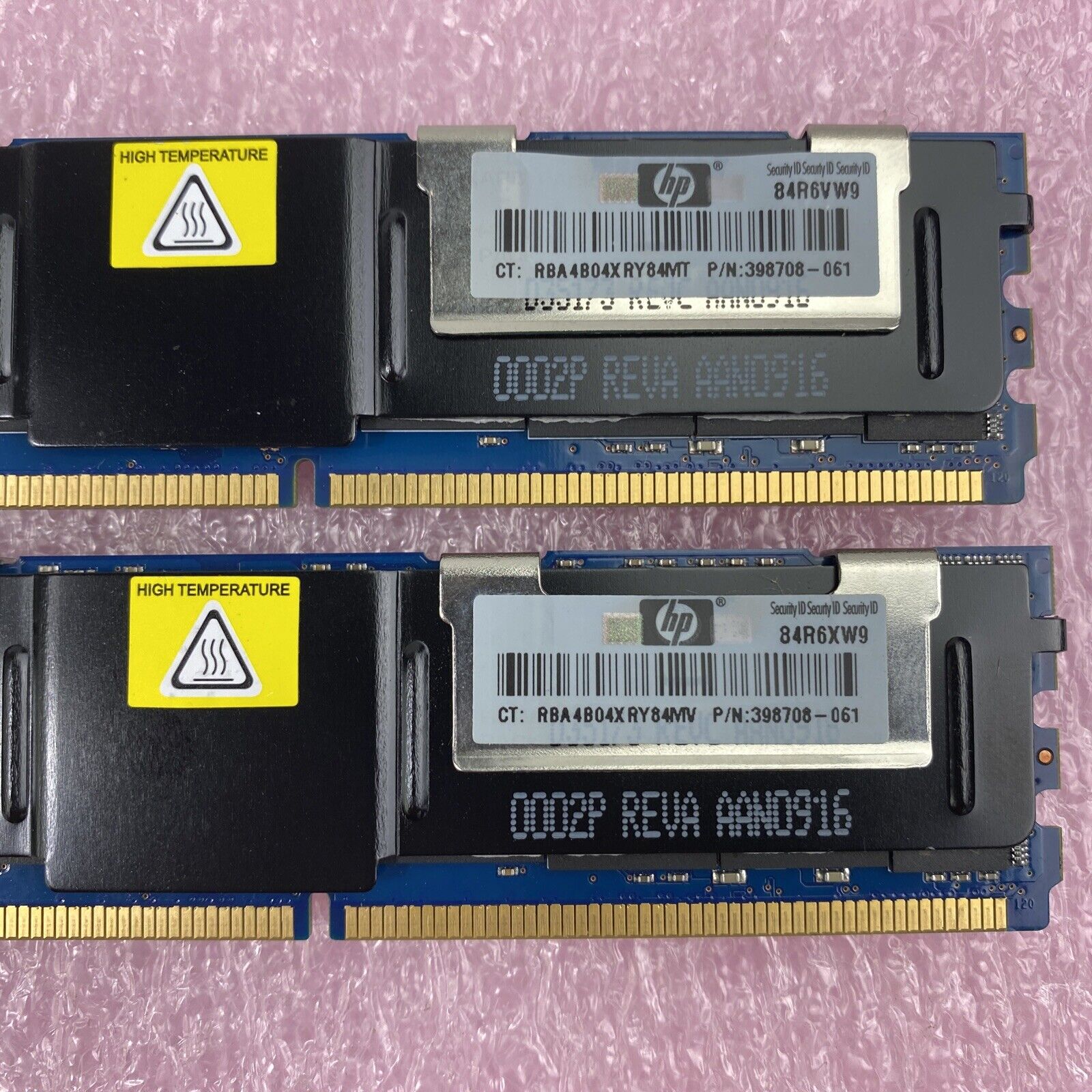 2x 4GB Nanya HP 398708-061 PC2-5300F 667MHz 2Rx4 ECC DDR2 FBDIMM Server Memory