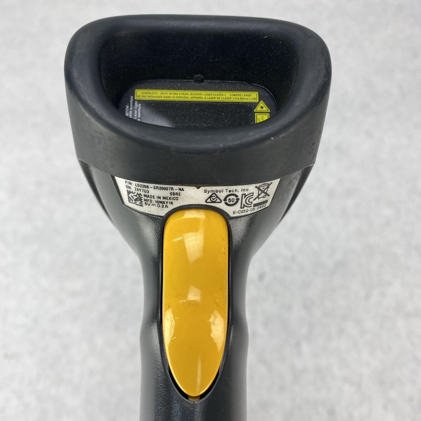 Symbol LS2208-SR20007R Hand Held USB Barcode Scanner TESTED