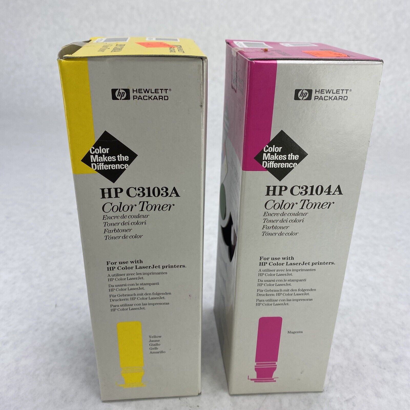 HP C3103A Yellow + C3104A Magenta Color Toner Cartridge LaserJet 5