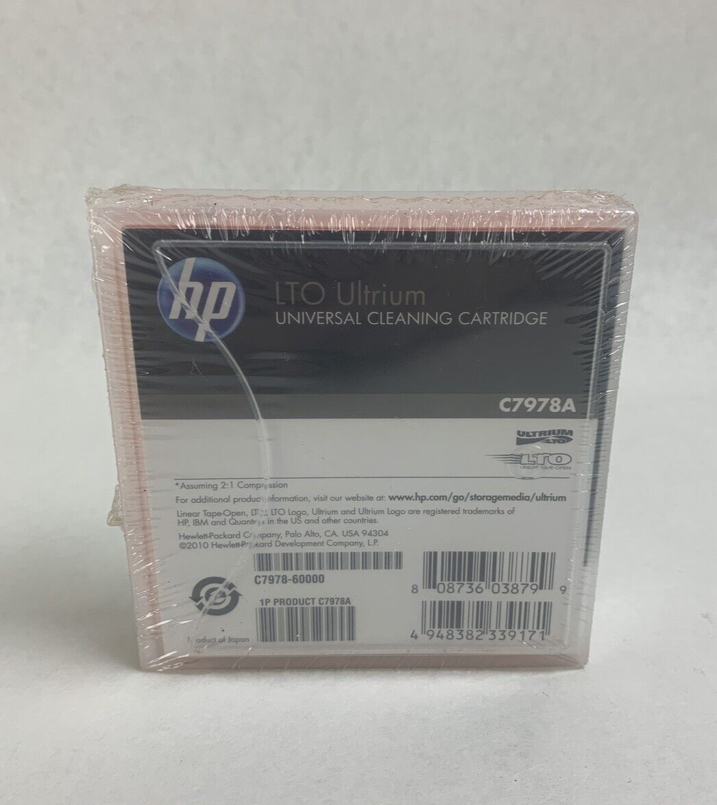 HPE C7978A  LTO Ultrium Universal Cleaning Tape Cartridge New Sealed