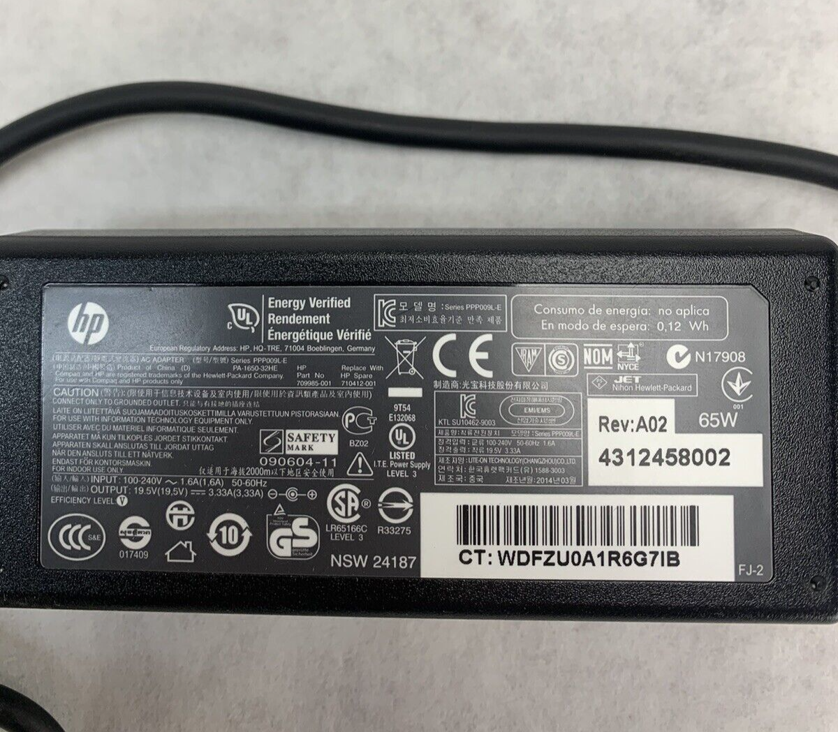 Lof of 5 HP AC Adapter Power Supply 709985-001