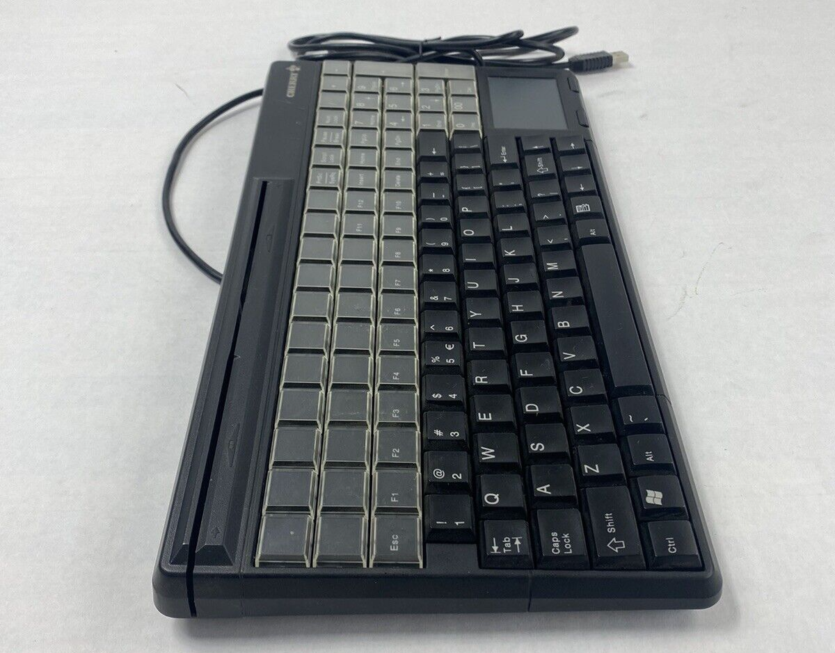 Cherry SPOS G86-62410EUAGSA Qwerty Keyboard Terminal Card Reader Tested