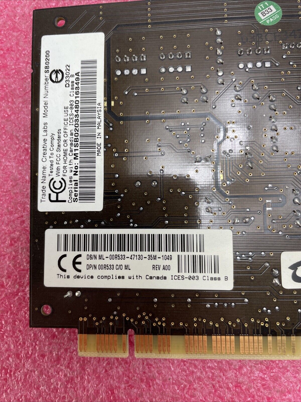 Creative Labs Sound Blaster Live! SB0200 PCI Audio Card