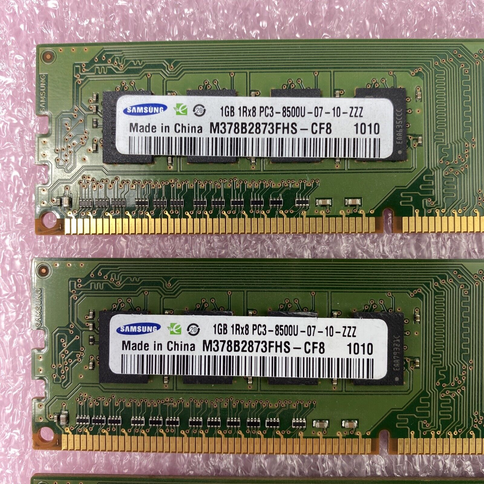 Lot( 4 ) 1GB Samsung M378B2873FHS-CF8 1Rx8 PC3-8500U Desktop RAM Memory