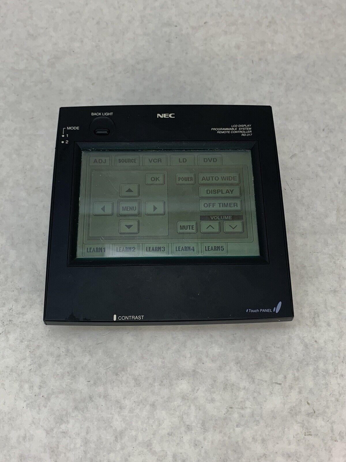 NEC LCD Display Programmable Remote Controller RD-317