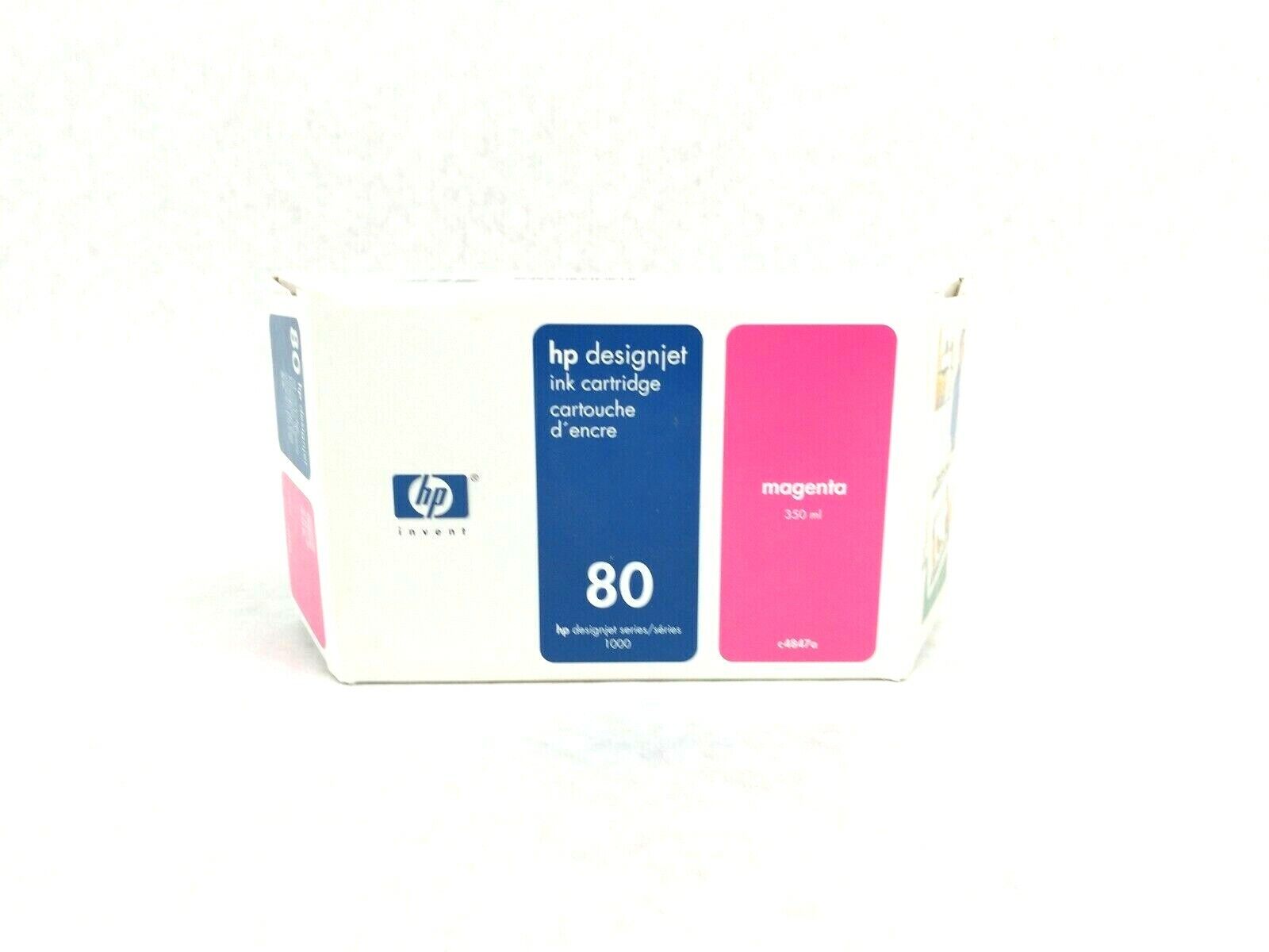 HP 80 Designjet C4847A Magenta 350ml Ink Cartridge 17 APR 10