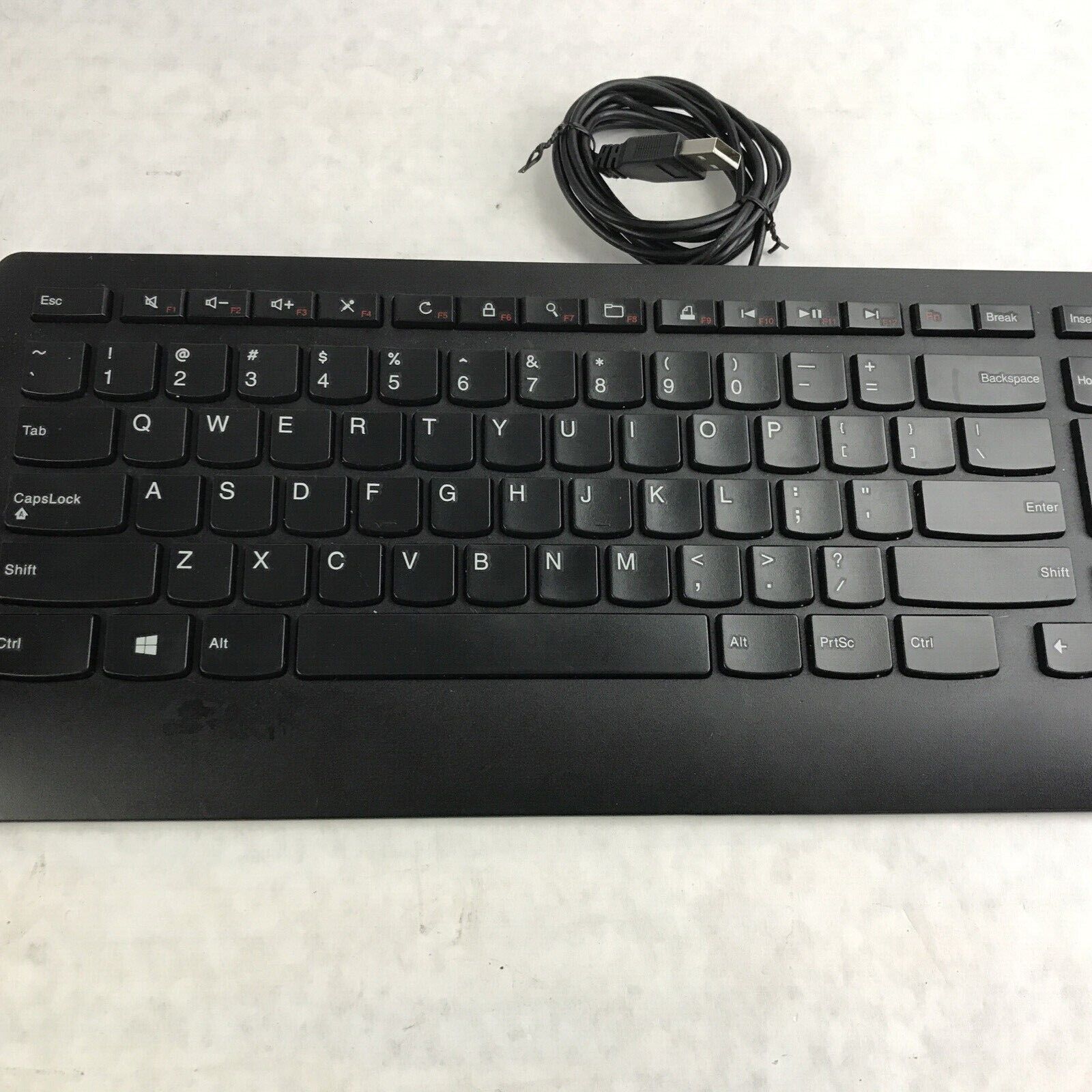 Lenovo KU-0989 Black Wired USB Desktop E8H-KU-0989 Computer Keyboard 54Y9489