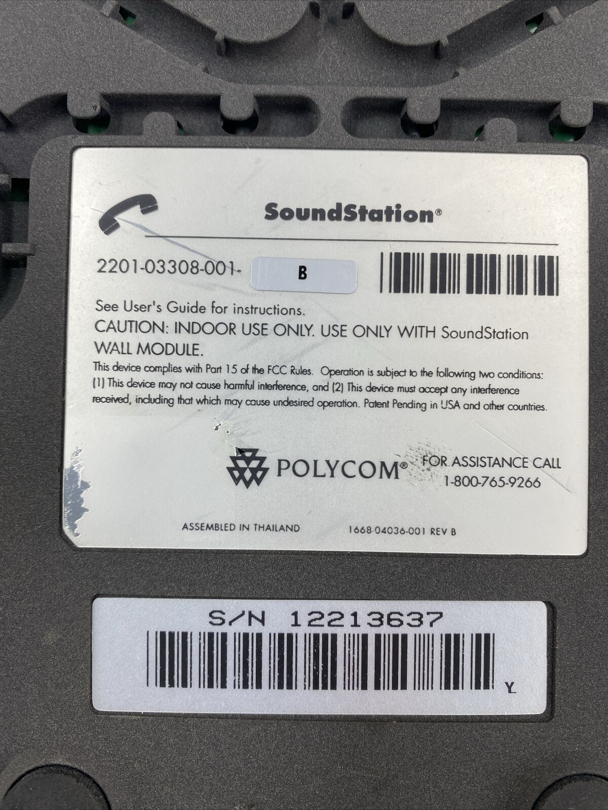 Polycom SoundStation Analog Conference Phone Gray + 90ft RJ11 Cord