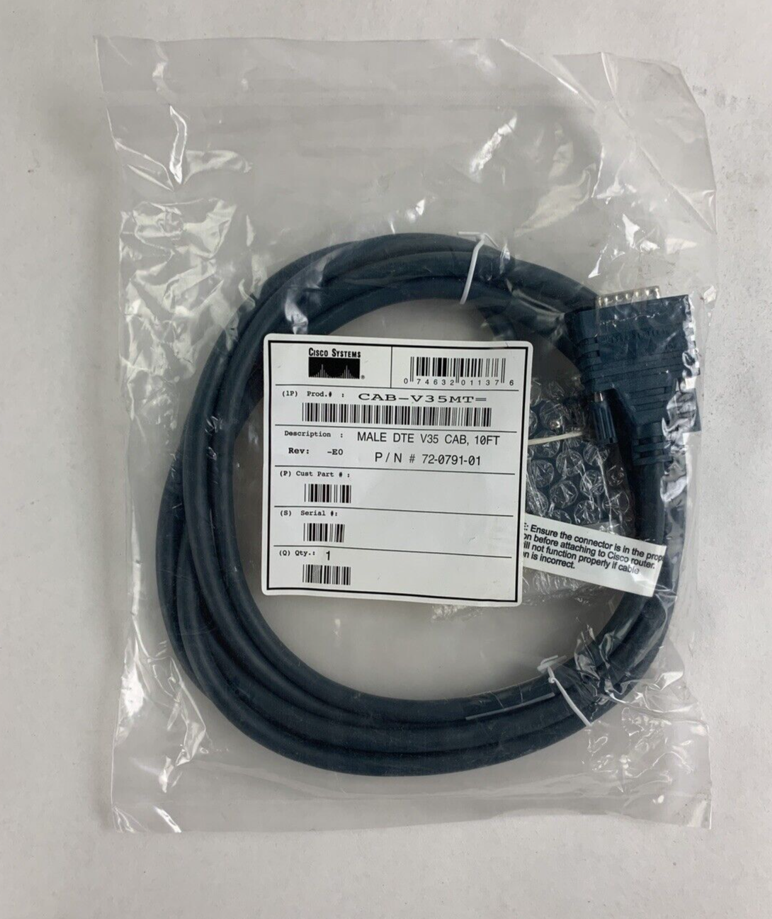 Cisco CAB-V35MT Male DTE V35 10FT Cable 72-0791-01