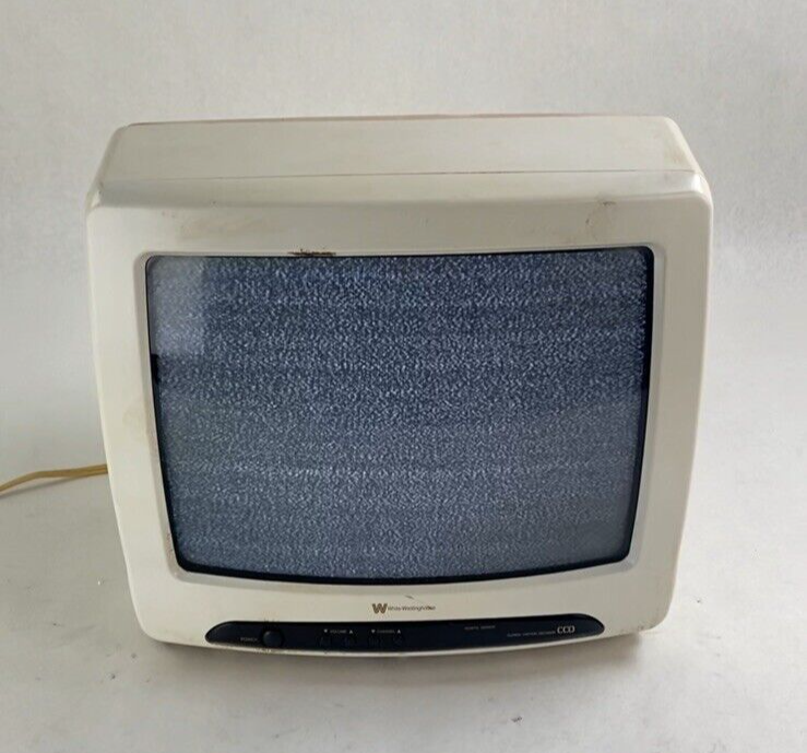 White Westinghouse WT-1305 13" CRT TV Retro Gaming Tested No Remote