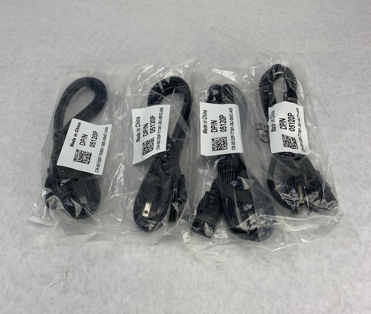 Lot of 4 Dell 05120P Power Cord Cable