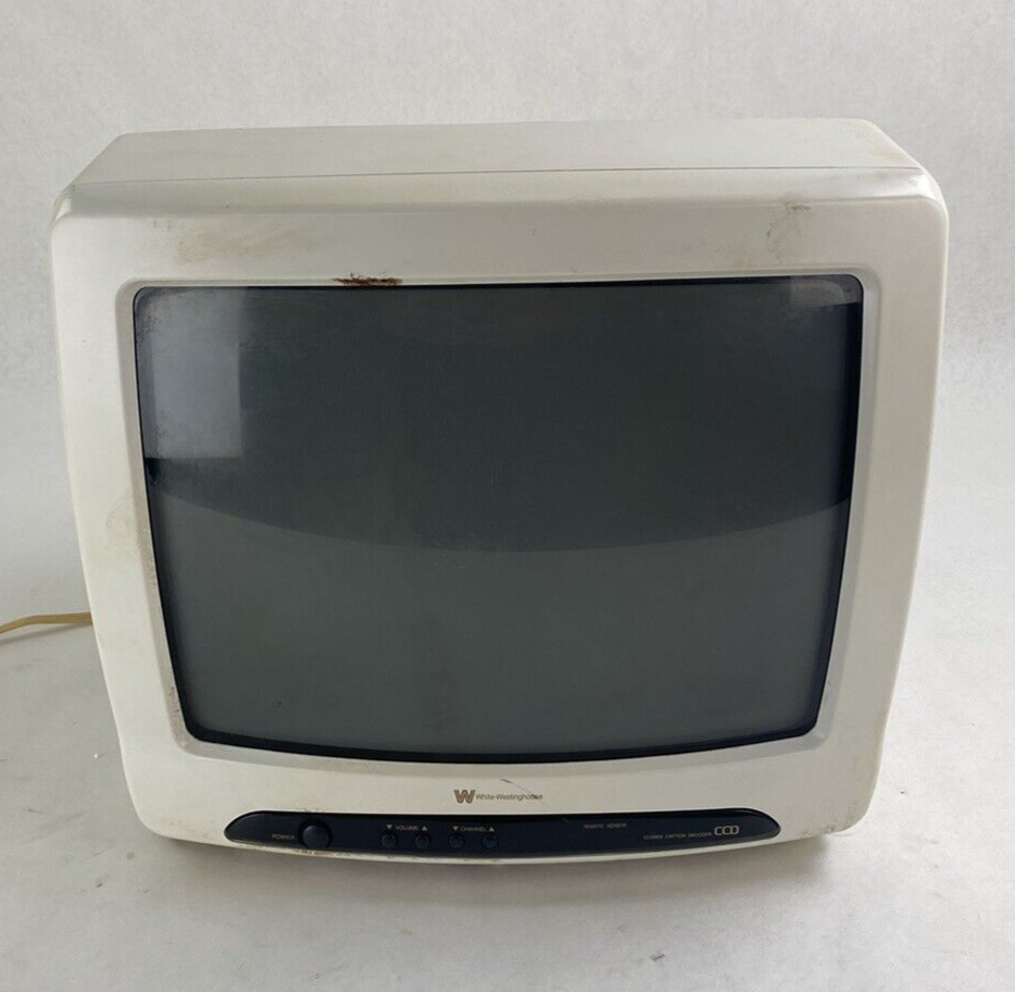 White Westinghouse WT-1305 13" CRT TV Retro Gaming Tested No Remote