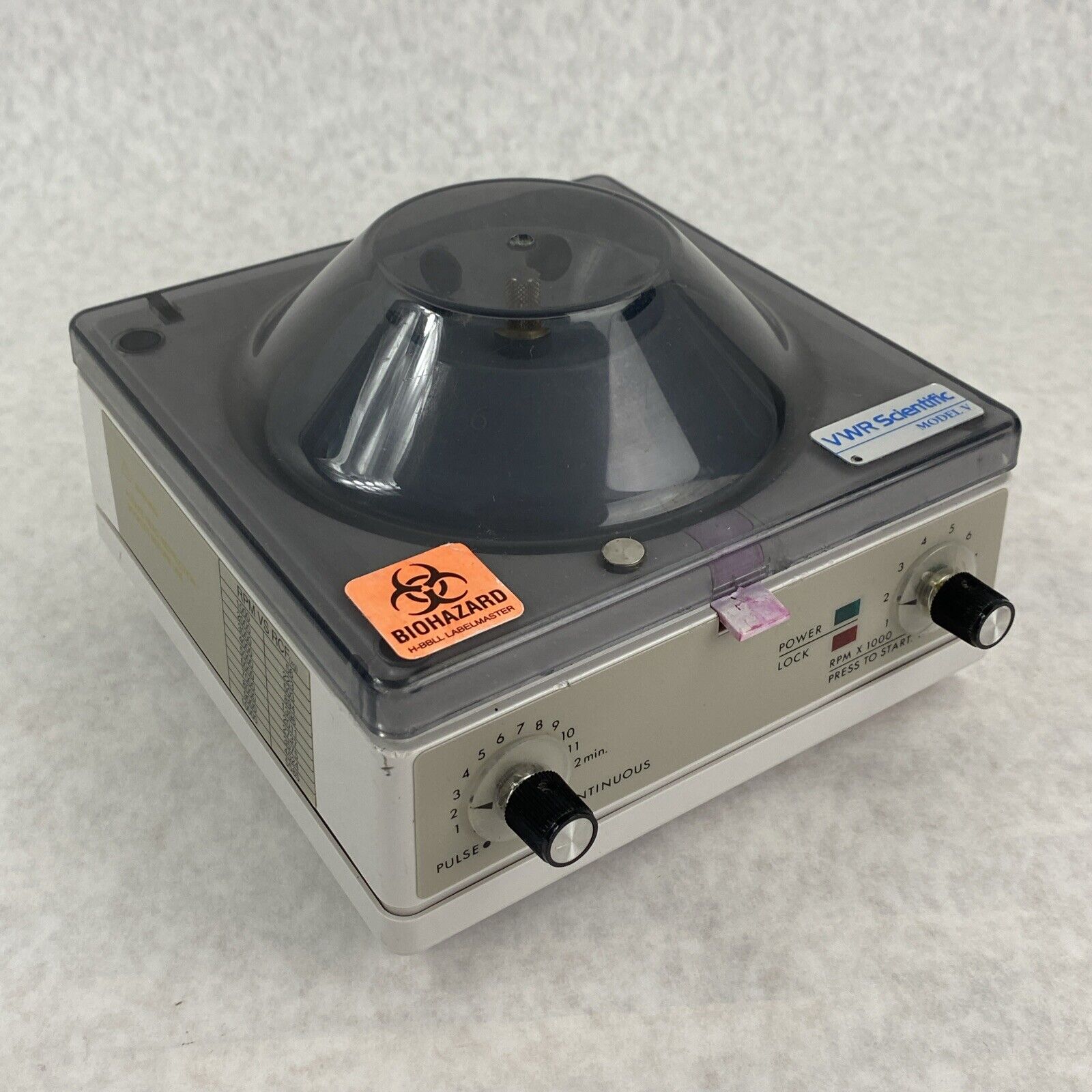 VWR Scientific Model V Micro Centrifuge w/ Power Cord