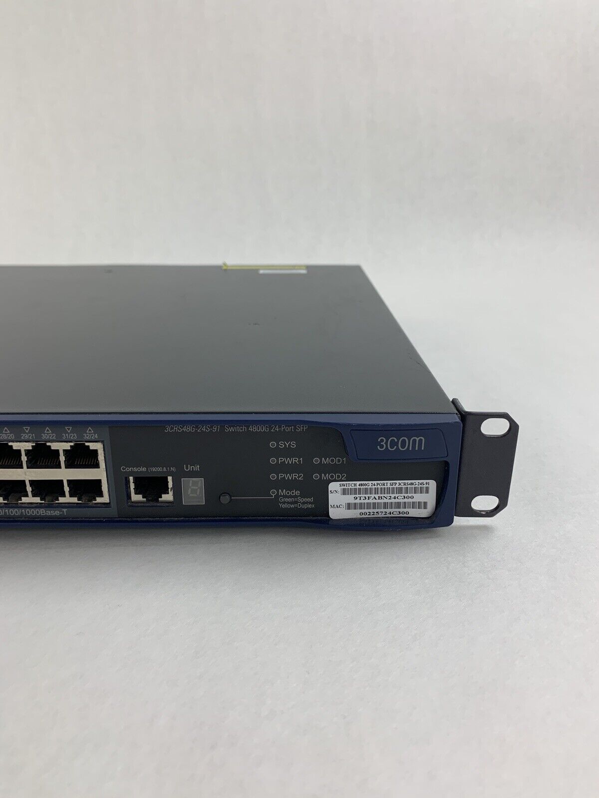 3COM 3CRS48G-24S-91 4800G 20-Port Gigabit Network Ethernet Switch Tested Reset