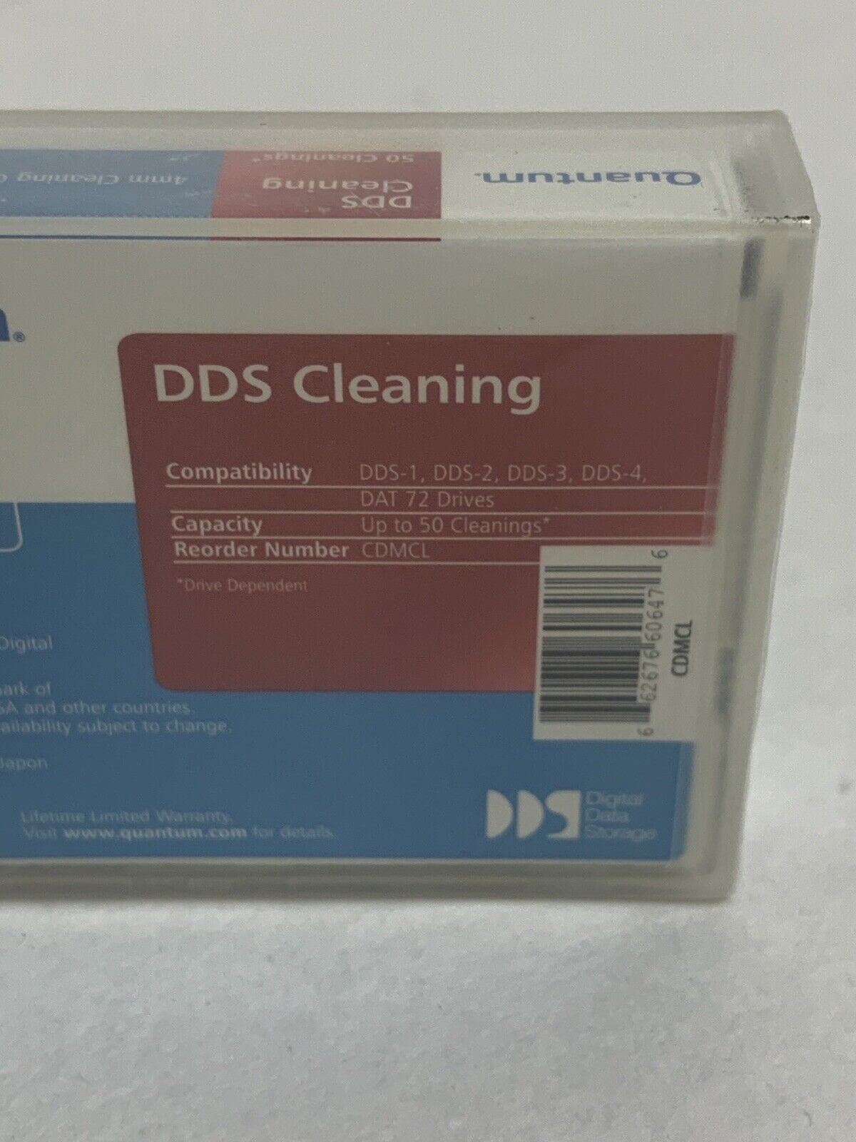 Quantum CDMCL DDS Cleaning Cartridge All DDS Drives 50 Cleanings 4MM New Sealed