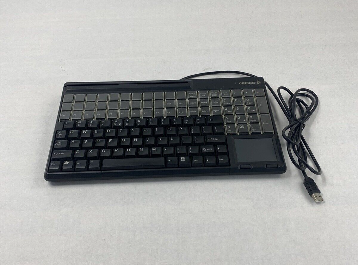 Cherry SPOS G86-62410EUAGSA Qwerty Keyboard Terminal Card Reader Tested