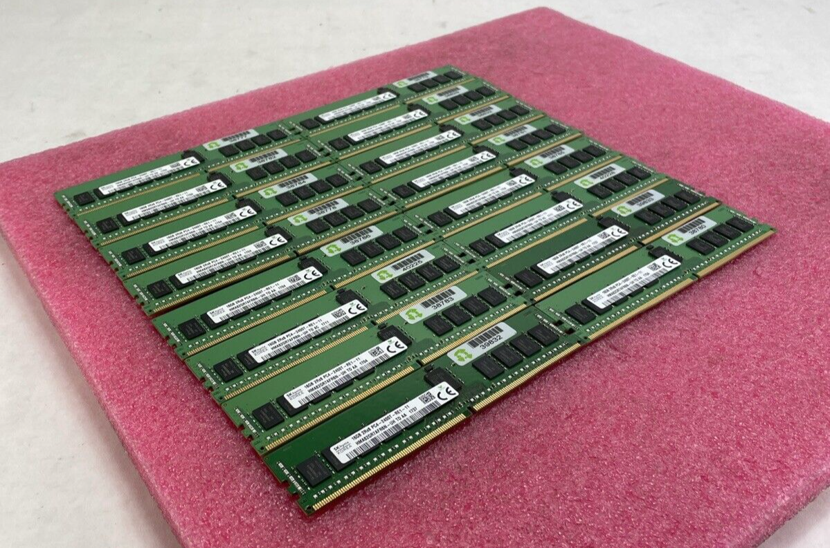 16GB 2Rx8 PC4-2400T-RE1-11 HMA82GR7AFR8N-UH Lot of 16