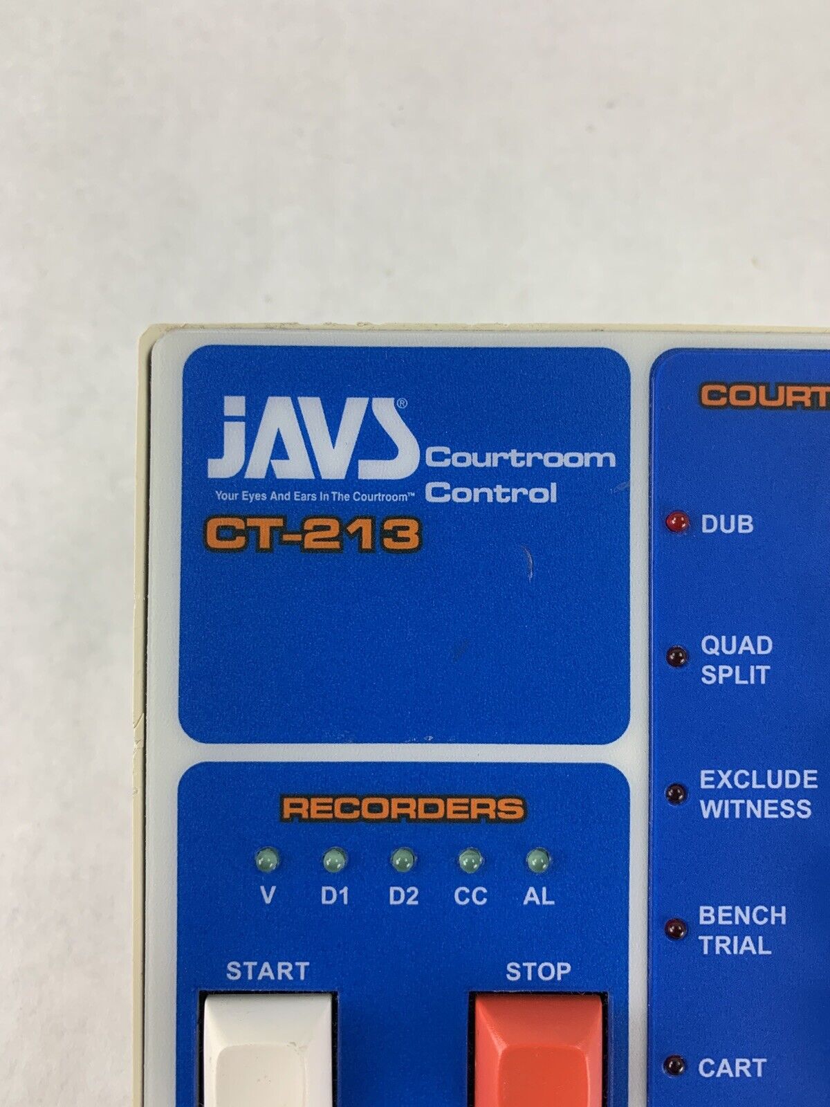 JAVS CT-213 Courtroom Control Audio Interface