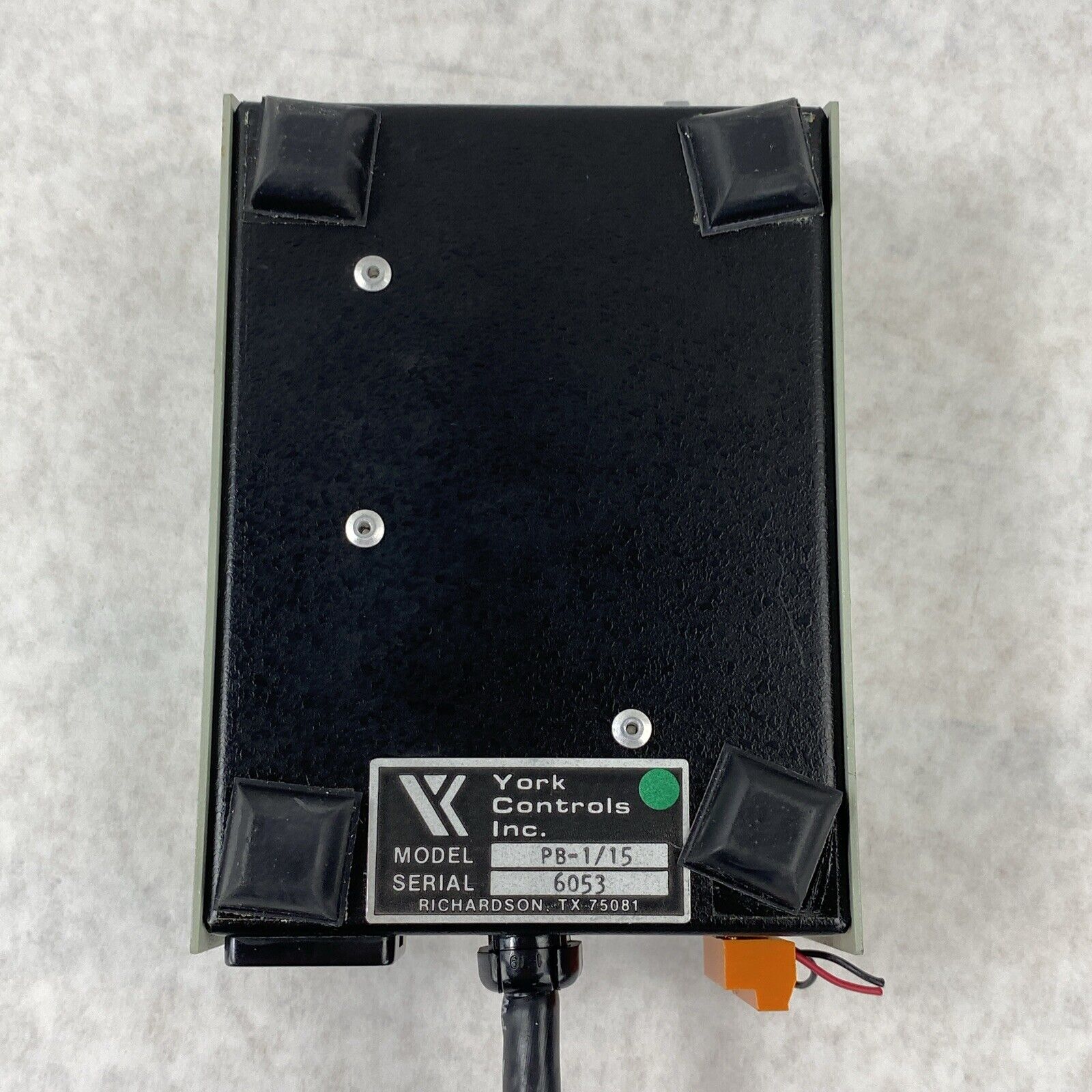 York Controls PB-1/15 Universal Power Box 120VAC 50/60 Hz 10A