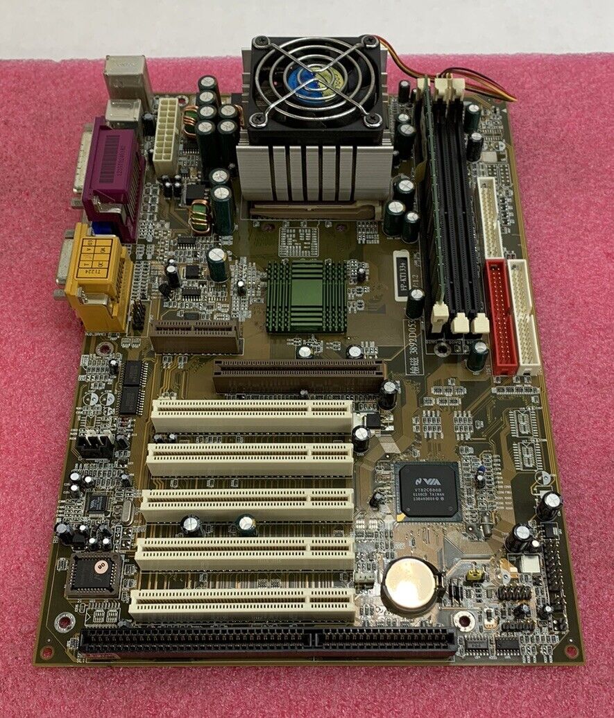 VIA VT 8363-686A Motherboard AMD Duron 800MHz 256MB RAM w/Shield