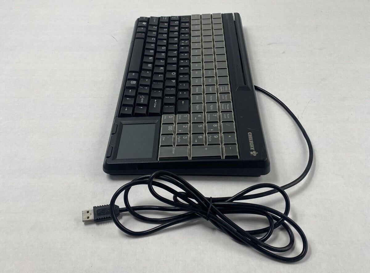 Cherry SPOS G86-62410EUAGSA Qwerty Keyboard Terminal Card Reader Tested