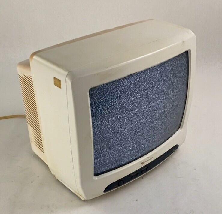 White Westinghouse WT-1305 13" CRT TV Retro Gaming Tested No Remote